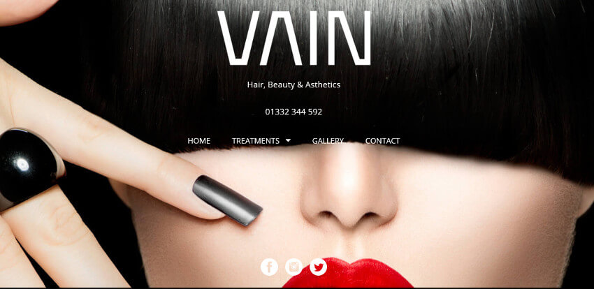 Vain Salon Website