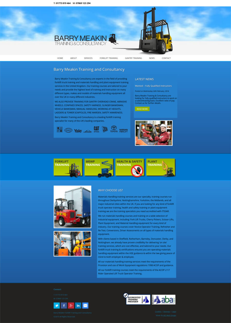 Barry Meakin Forklift Training & Consultancy website